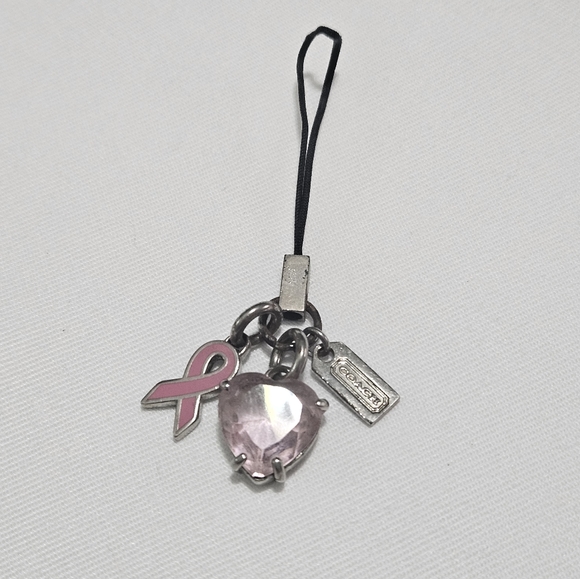 Vintage Coach Breast cancer awareness bag/fob charm - Picture 2 of 2